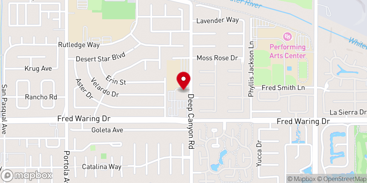 Map showing location of Sacred Heart Catholic Church, Palm Desert, CA