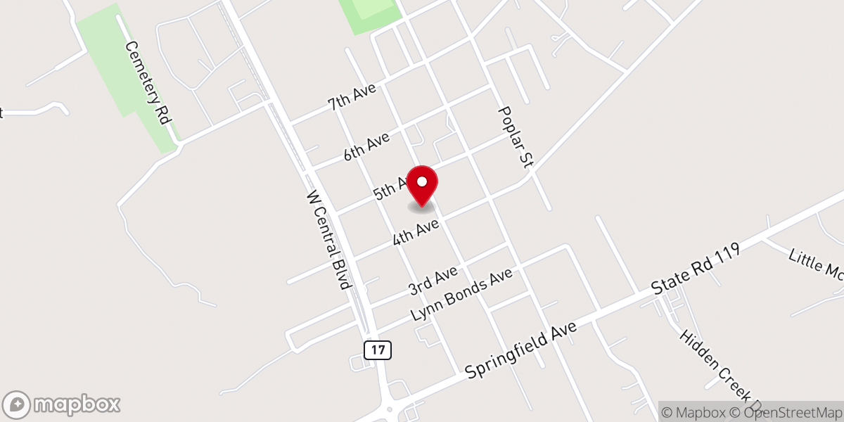 Map showing location of Guyton United Methodist Church