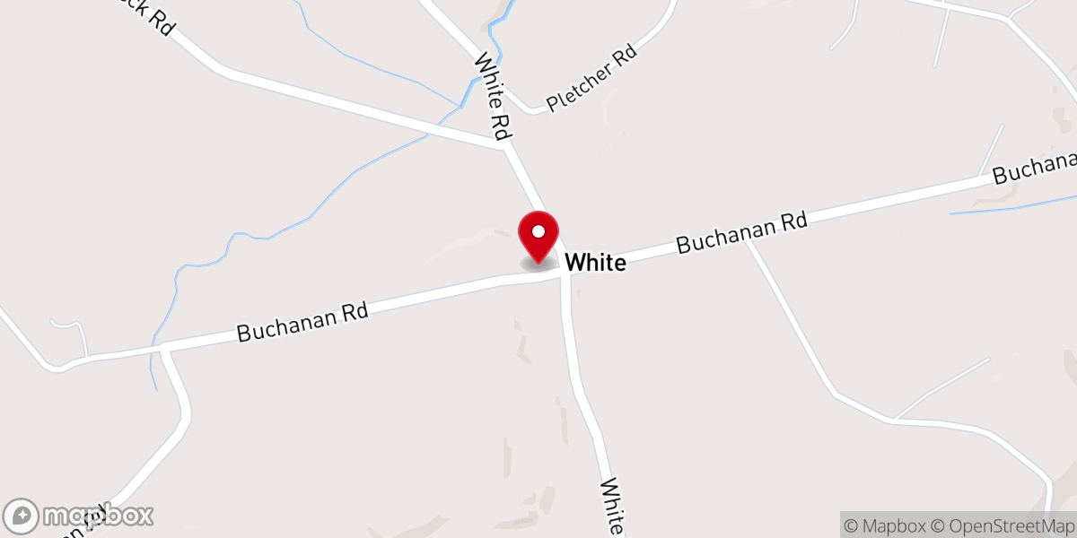 Map showing location of Buchanan Church