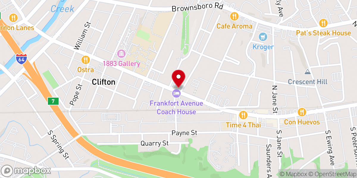 Map showing location of Clifton Baptist Church