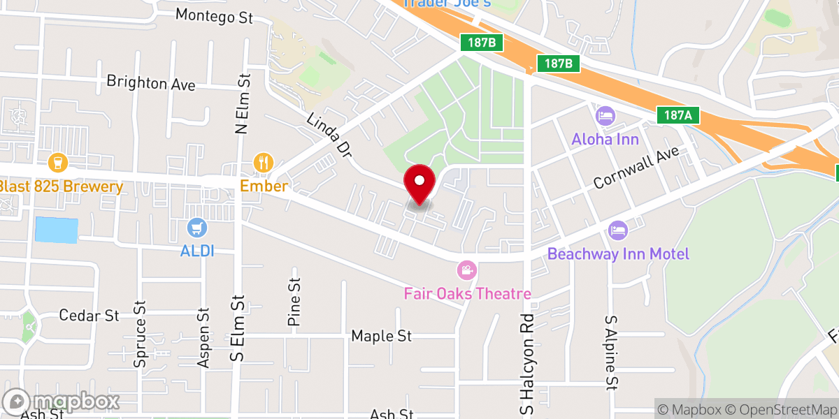 Map showing location of Church of Empowerment