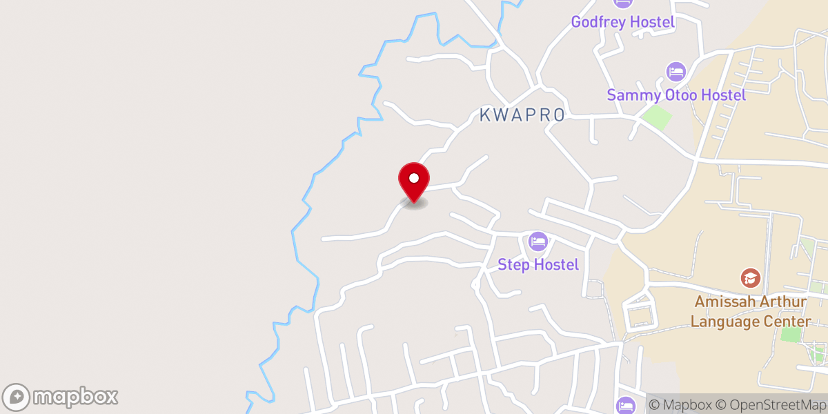 Map showing location of Church of Christ Campus ministry, University of Cape Coast