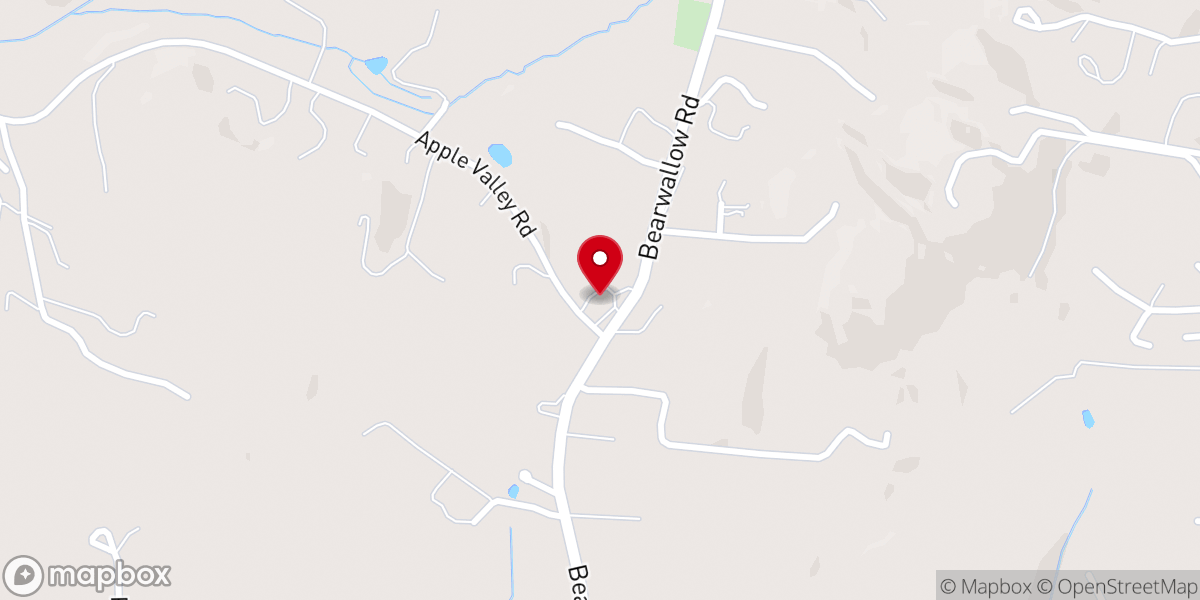 Map showing location of Edneyville United Methodist