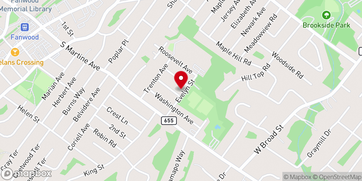 Map showing location of Warren Temple Church Of The Living God