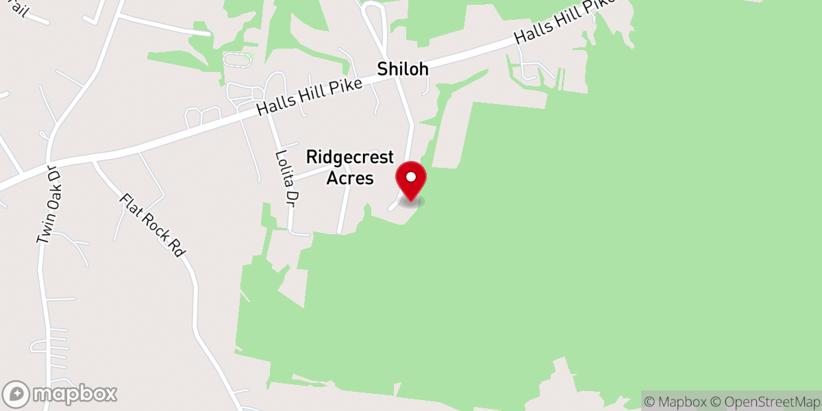 Map showing location of Faith Chapel Murfreesboro