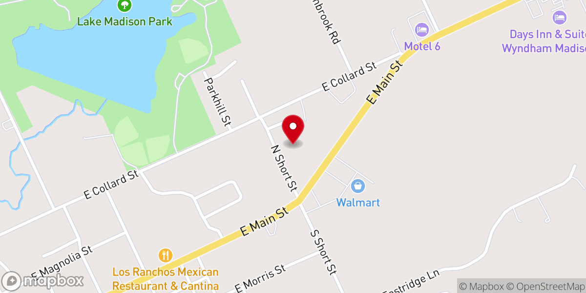 Map showing location of Lakeview Missionary Baptist Church