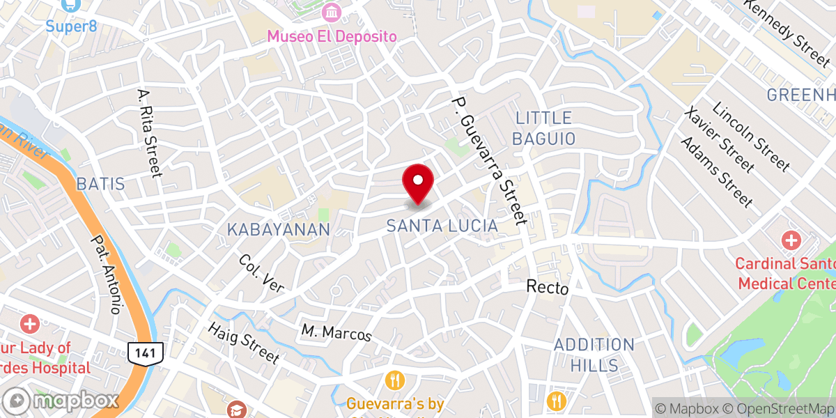Map showing location of Door of Faith Christian Church San Juan