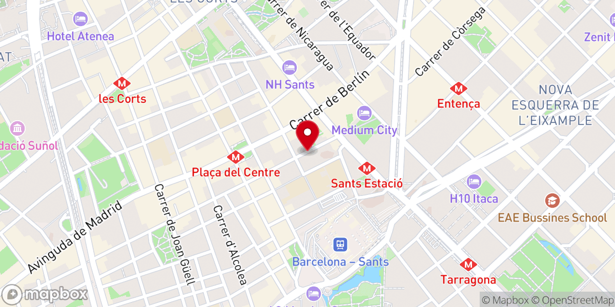 Map showing location of Asamblea de Dios Ebenezer