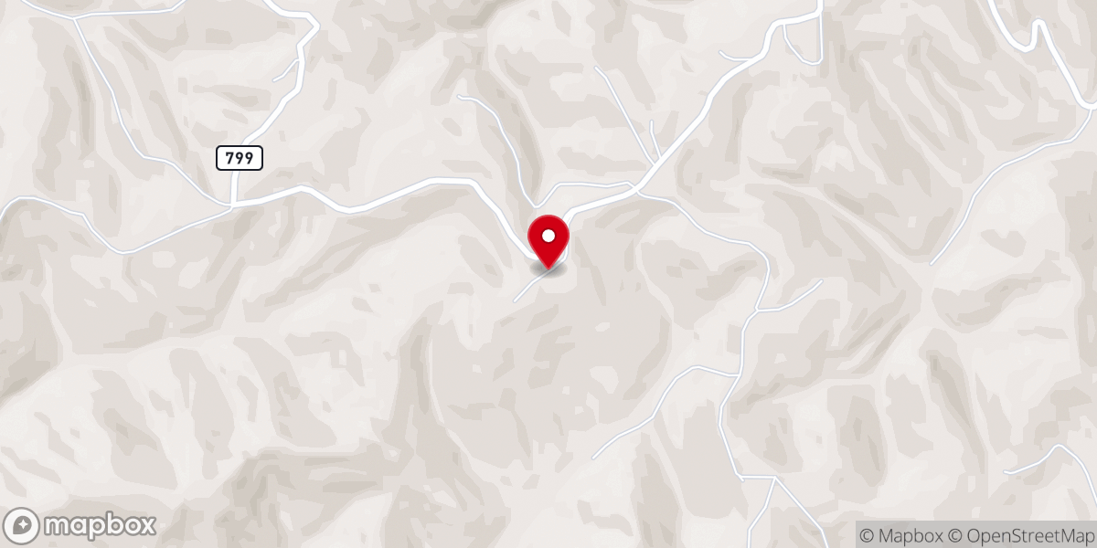 Map showing location of Gum Hill Church