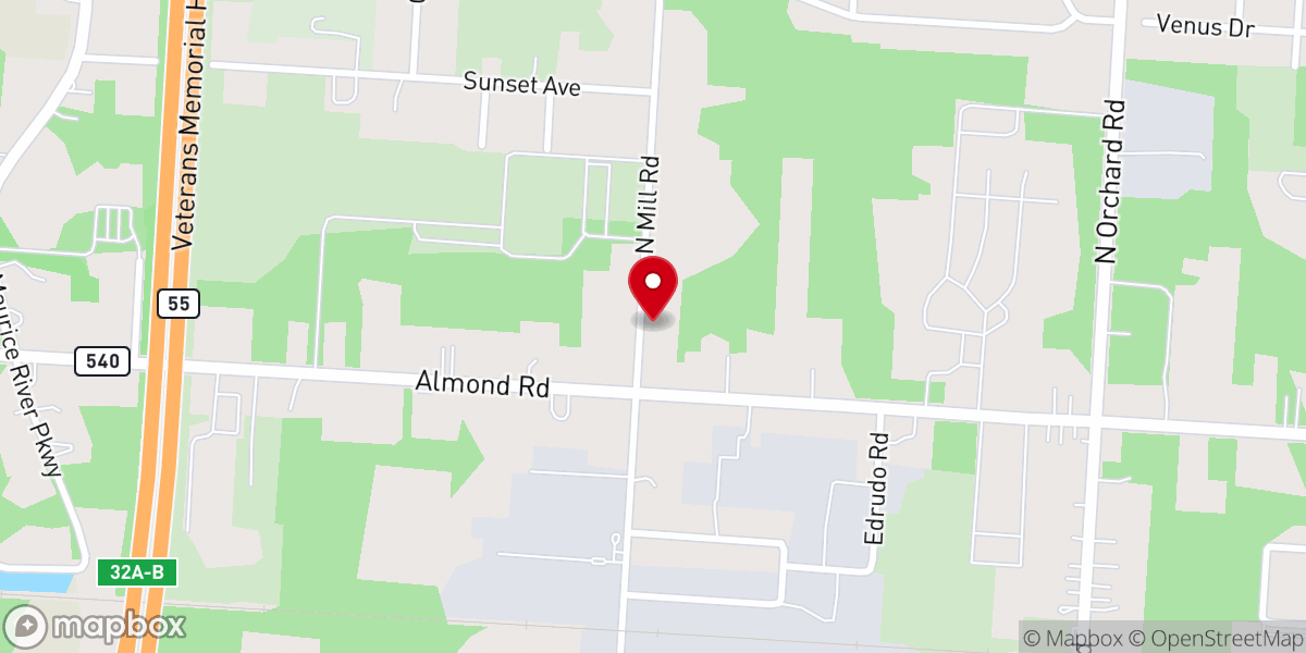 Map showing location of Vineland Spanish Church of God