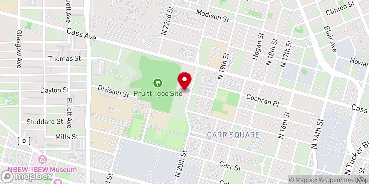 Map showing location of St. Stanislaus Polish Catholic Church