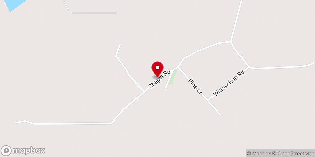 Map showing location of Jones Chapel