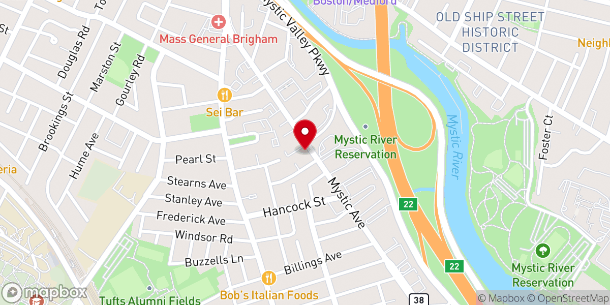 Map showing location of Boston Meditation Inc