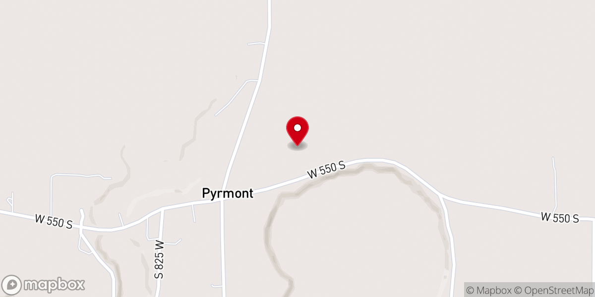 Map showing location of Pyrmont Church of the Brethren