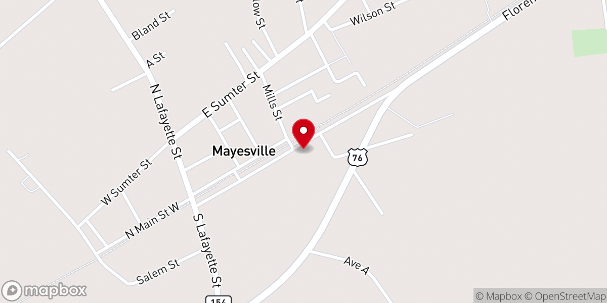 Map showing location of Trinity United Presbyterian