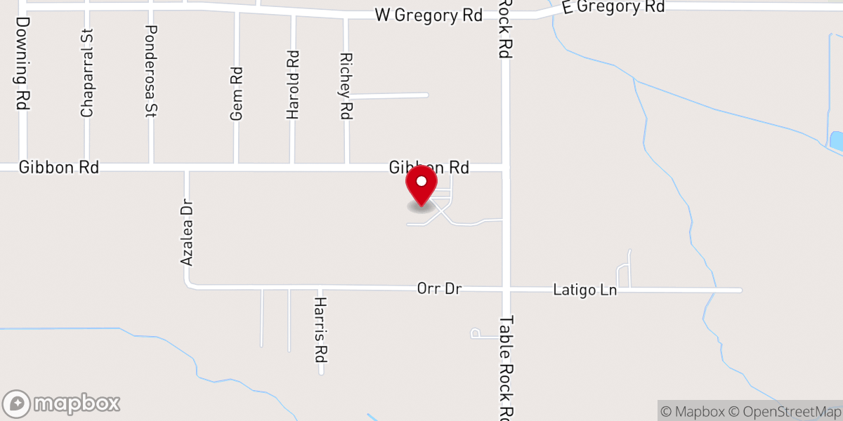 Map showing location of Calvary Worship Center