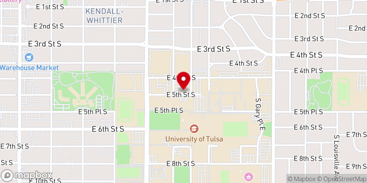 Map showing location of University United Methodist Preschool