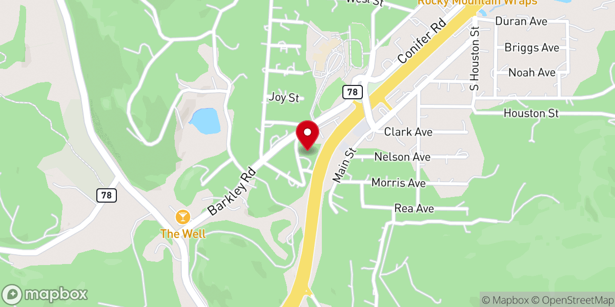 Map showing location of Conifer Community Church