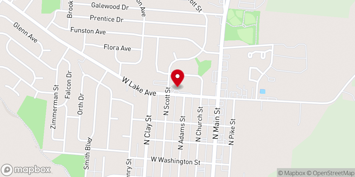 Map showing location of Sacred Heart Church