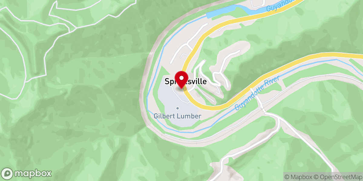 Map showing location of Sprattsville Freewill Baptist