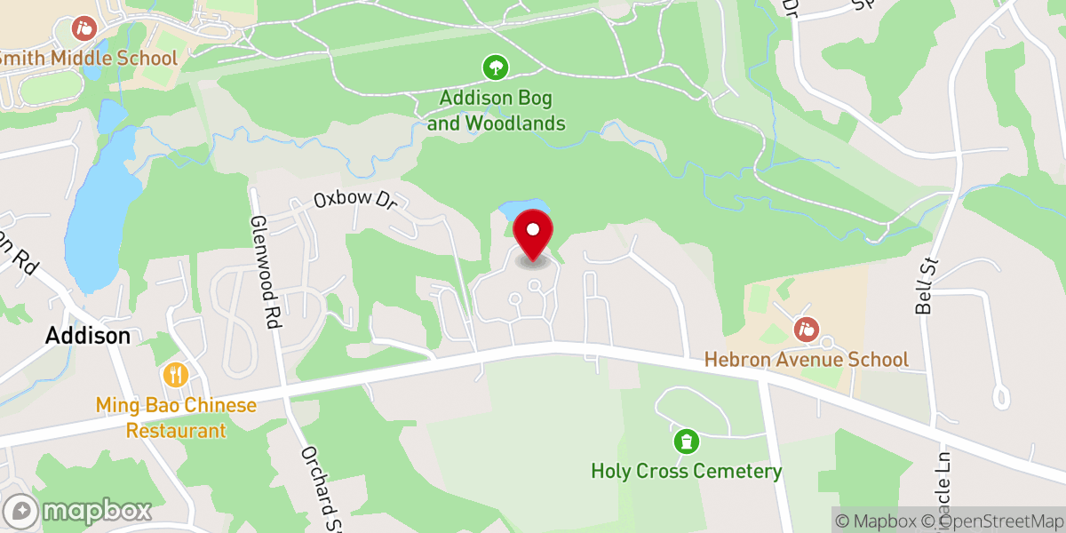 Map showing location of Addison Place at Glastonbury
