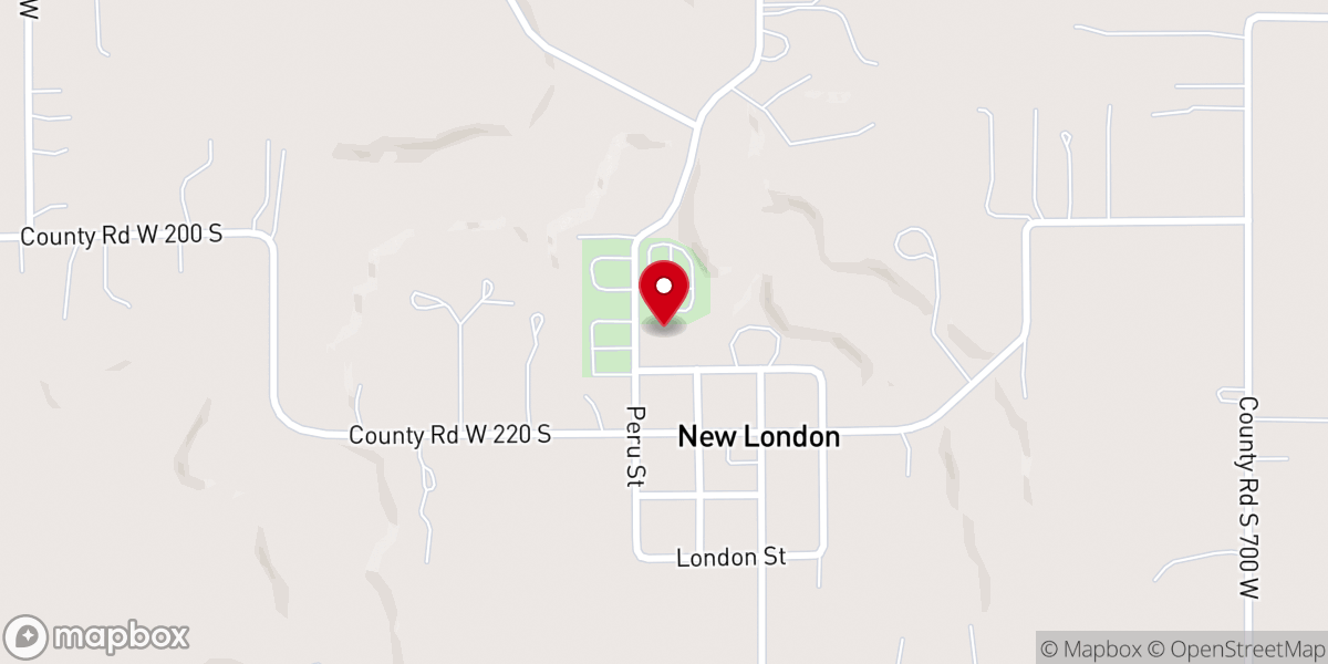 Map showing location of New London Friends Church