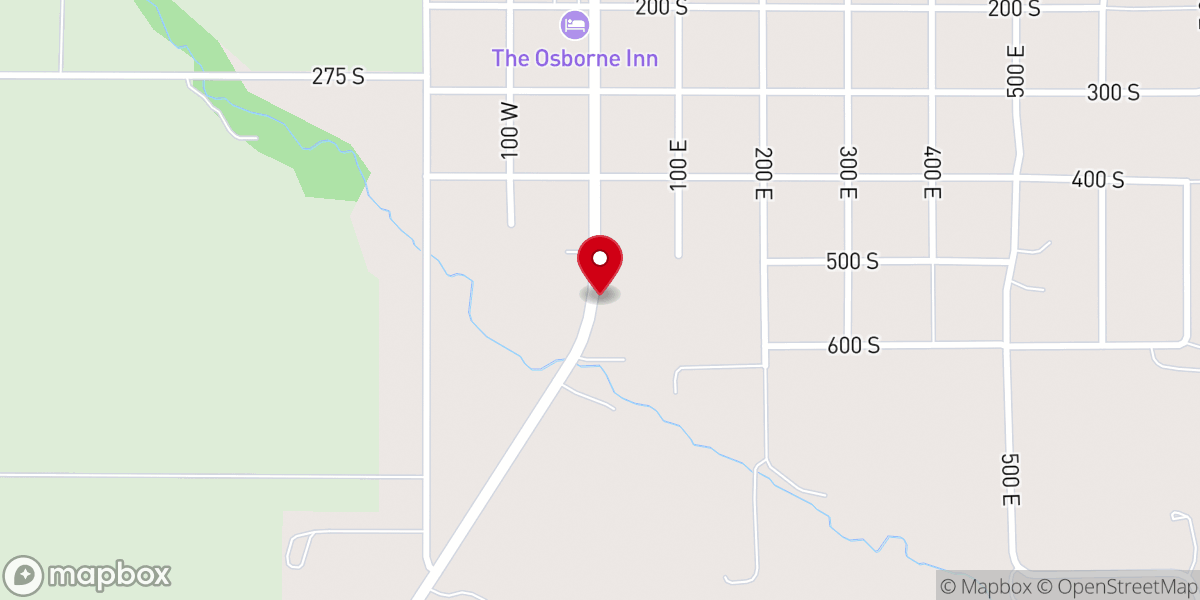 Map showing location of Grandpa Dave