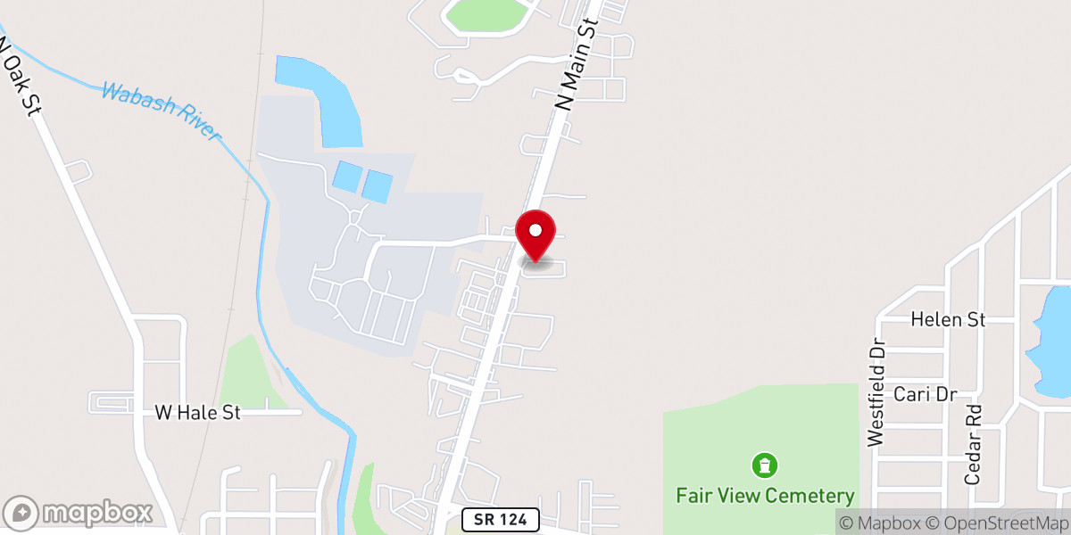 Map showing location of Wings Etc.