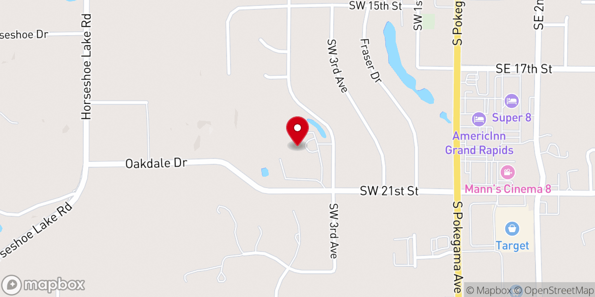 Map showing location of St. Joseph's Catholic School