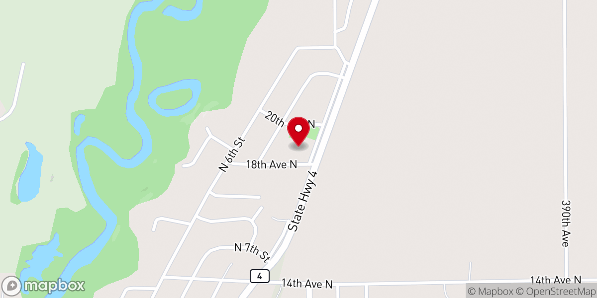 Map showing location of Trinity Lutheran Church (ELCA)