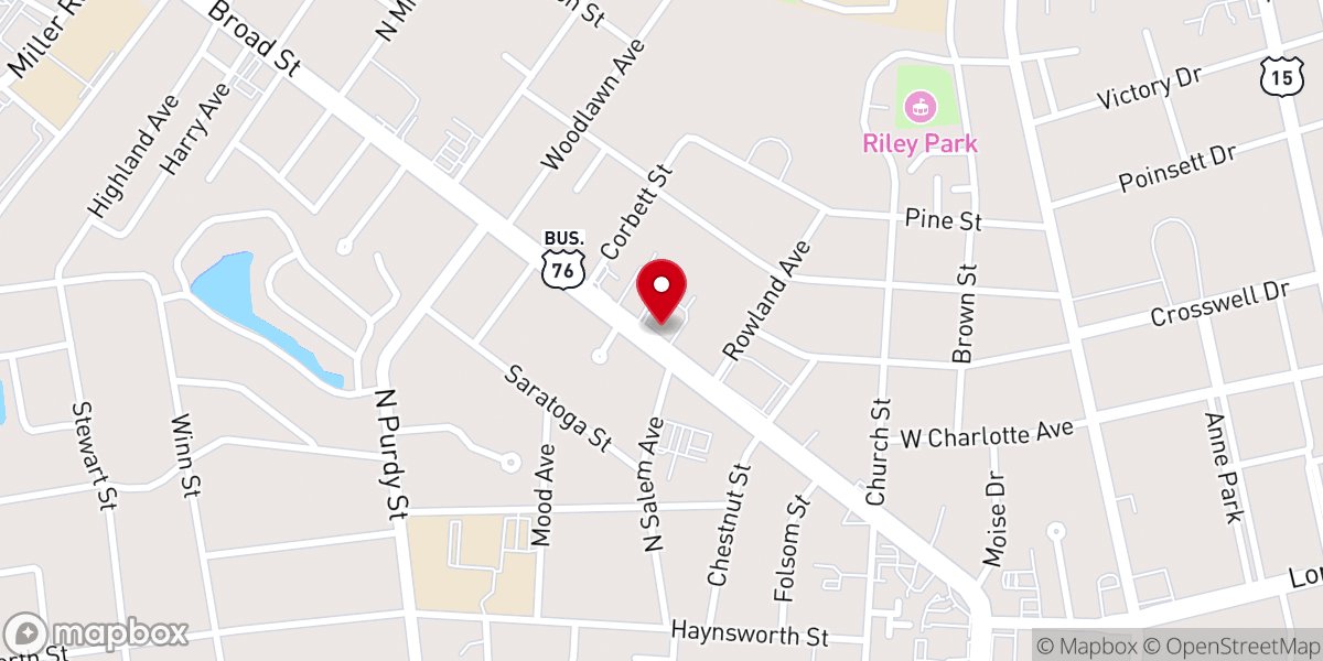 Map showing location of Bible Fellowship Church