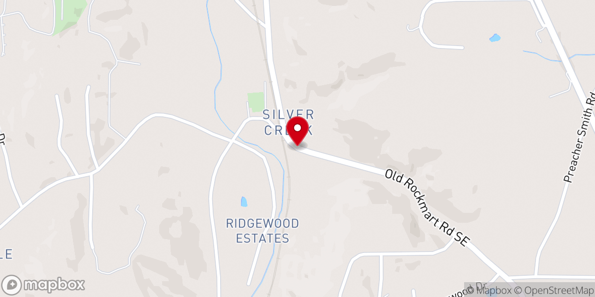 Map showing location of Silver Creek