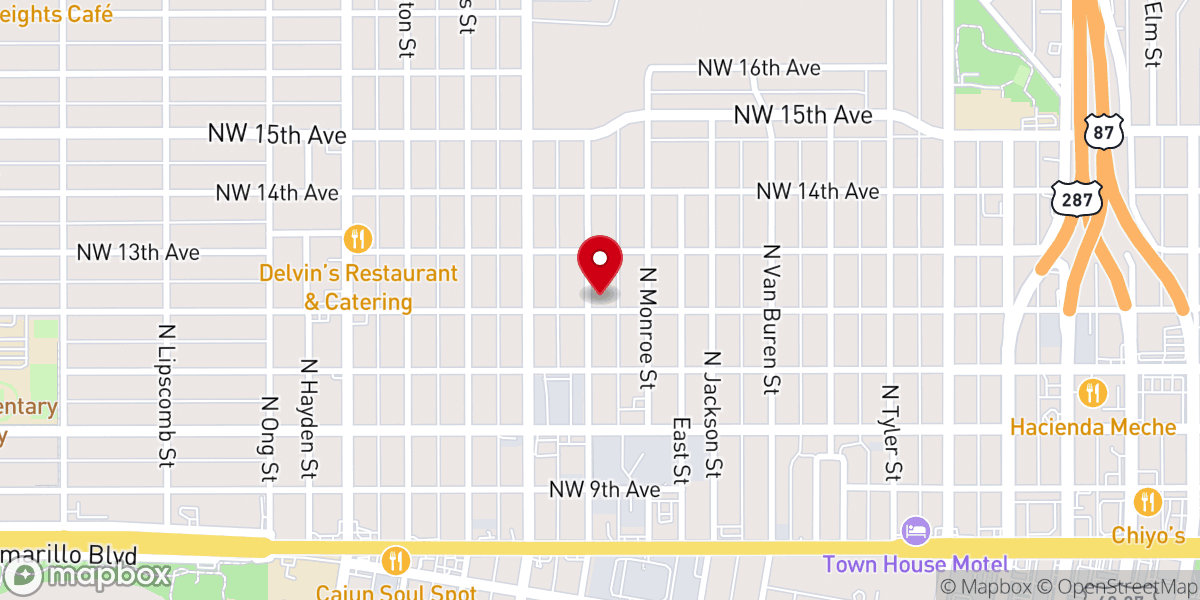 Map showing location of Love Fellowship Church of God in Christ
