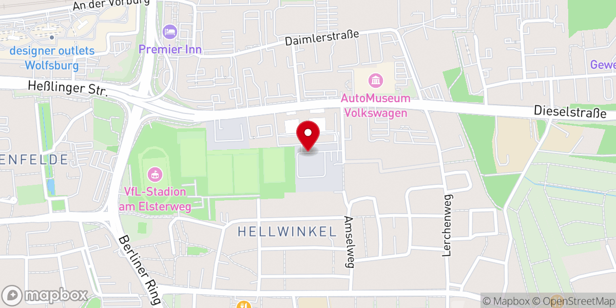 Map showing location of Stadt Wolfsburg Grünflächenamt