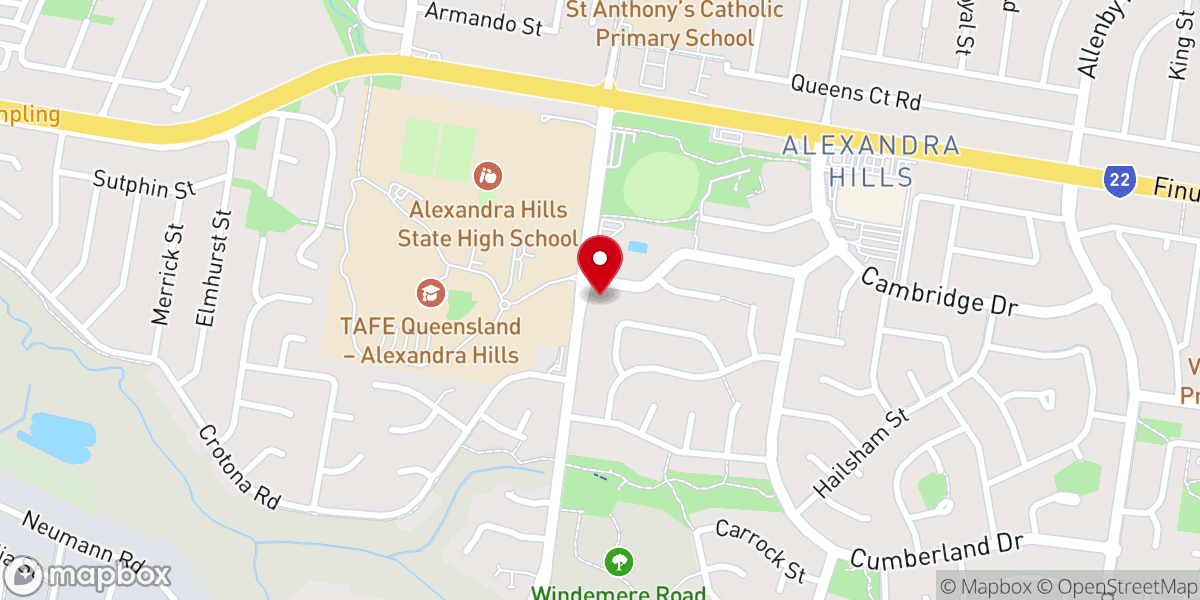Map showing location of Anglican Church, Church of the Resurrection