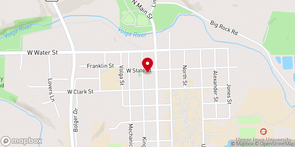 Map showing location of Grace Lutheran Church