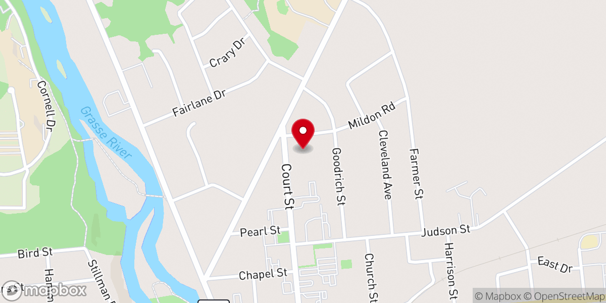 Map showing location of Saint Mary's Roman Catholic Church