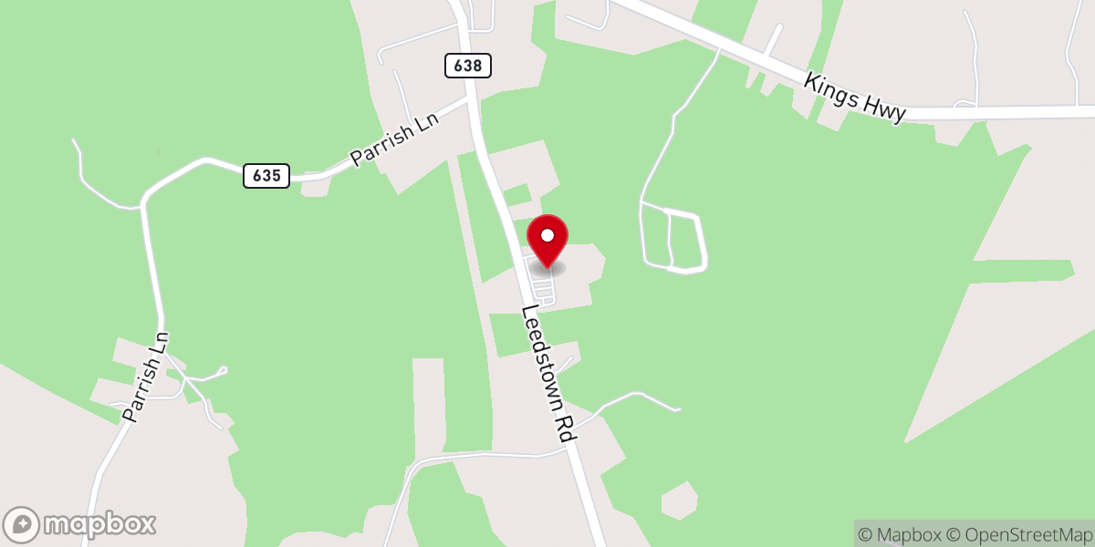 Map showing location of Little Zion Baptist Church