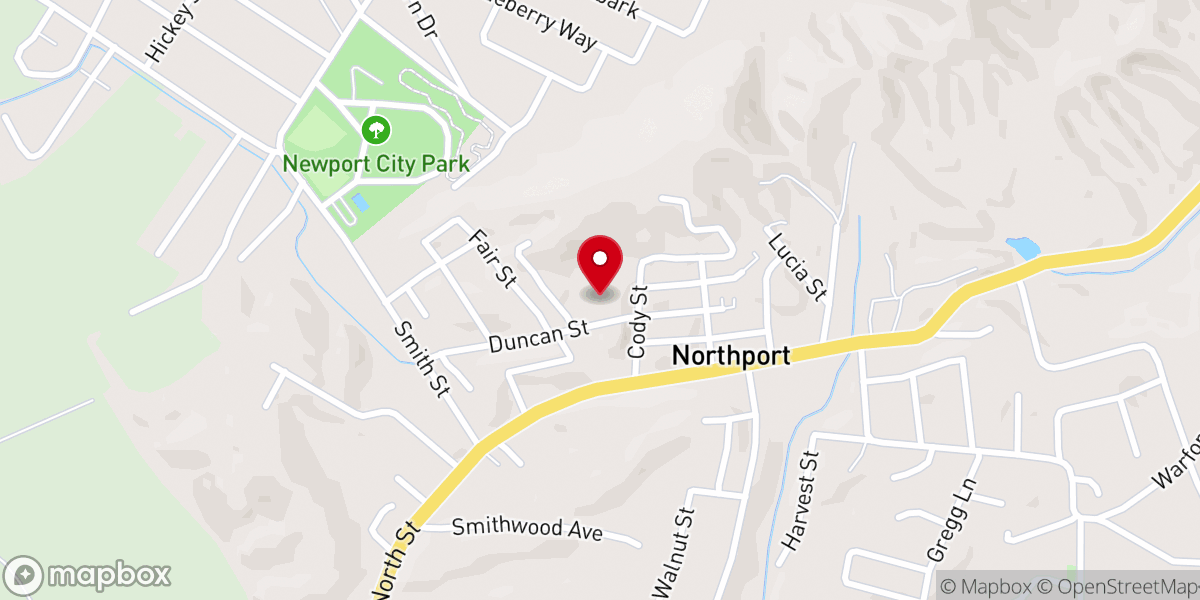Map showing location of Northport Baptist Church