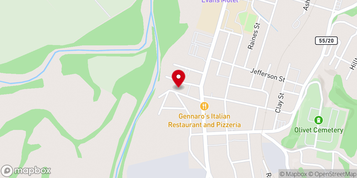 Map showing location of Asbury UM Church Sanctuary