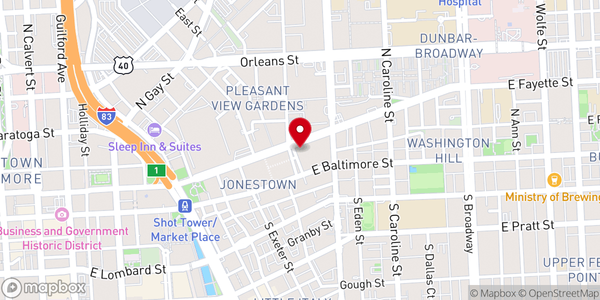 Map showing location of Old Friends Meeting House