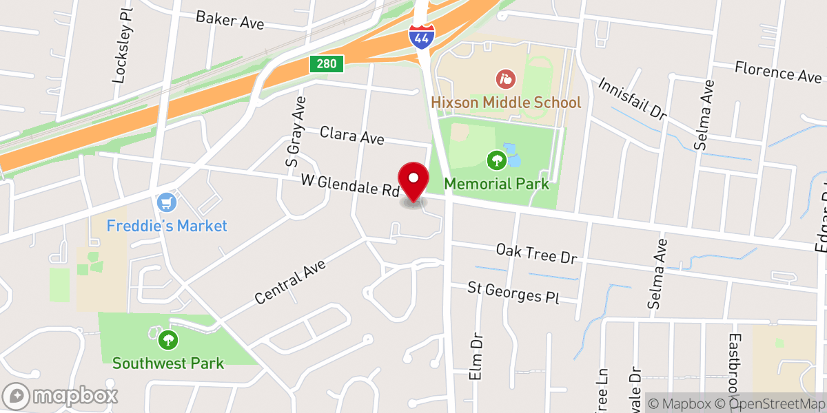 Map showing location of Annunciation (Webster Groves)