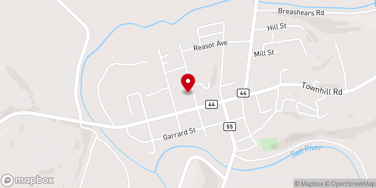 Map showing location of First Christian Church