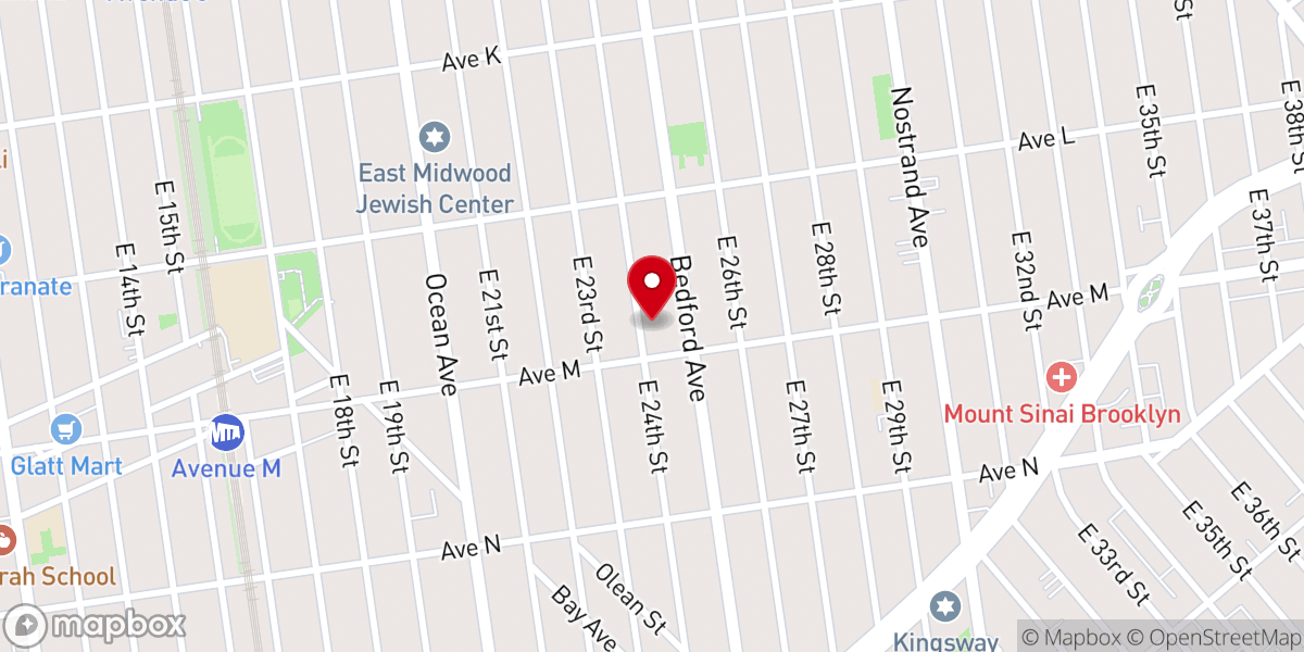 Map showing location of Congregation Khal Sokolov