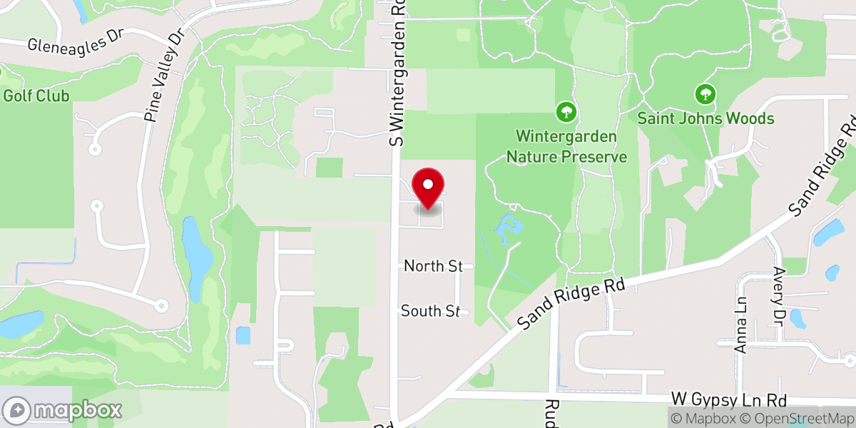 Map showing location of Bowling Green Baptist Temple
