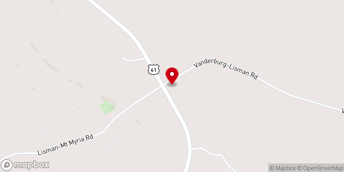 Map showing location of Slover Baptist