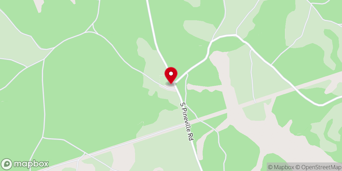 Map showing location of Dry Springs Church