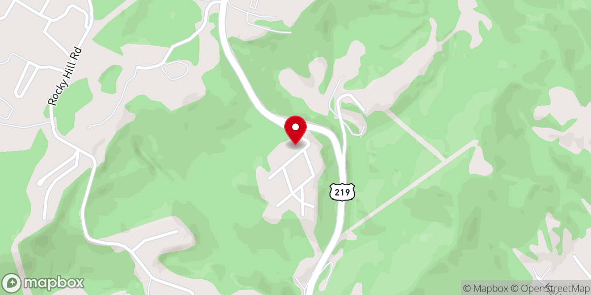 Map showing location of Ronceverte Christian Church
