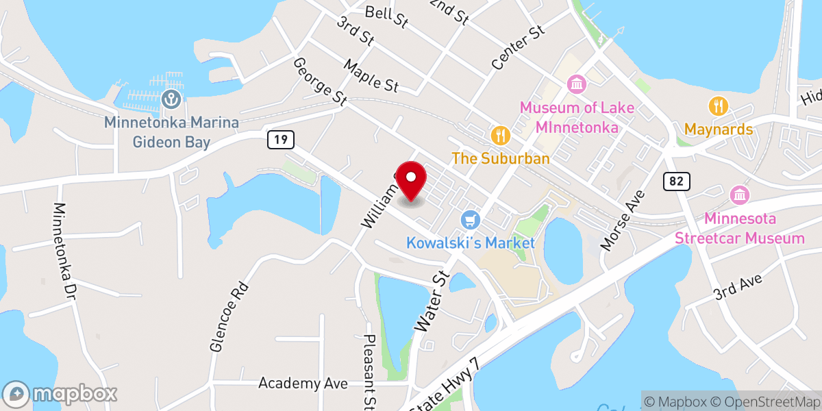 Map showing location of Mount Calvary Lutheran Church