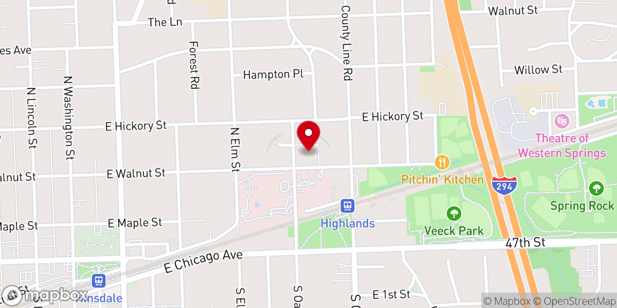 Map showing location of Hinsdale Seventh-day Adventist Church